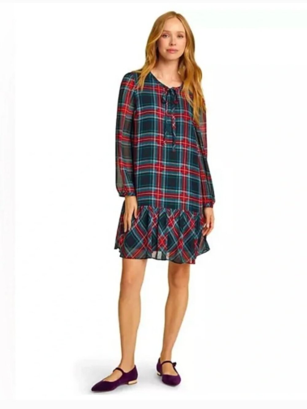 Draperβ James Rosanne Shirt Dress in Georgie Plaid holiday L